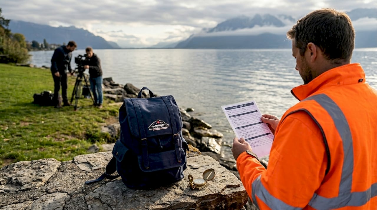 Safety coordinator at Swiss lake film shoot