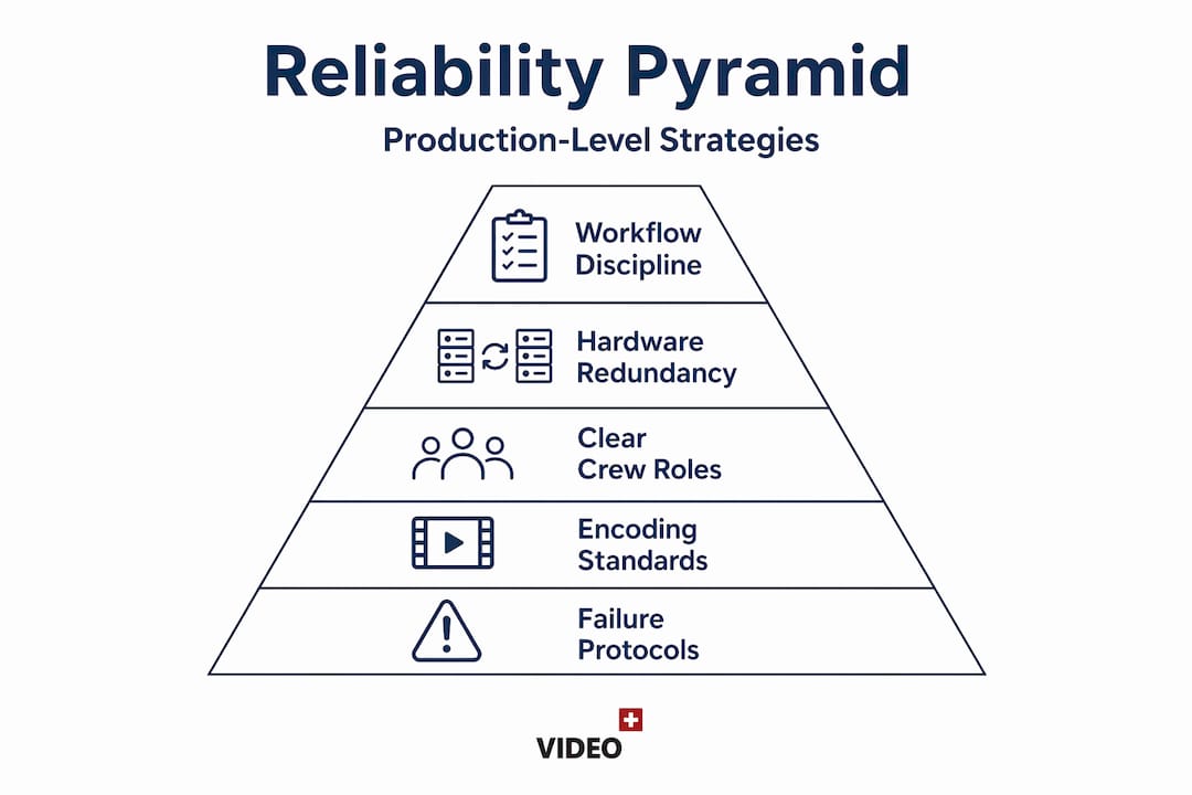 Hierarchy pyramid of core video reliability strategies