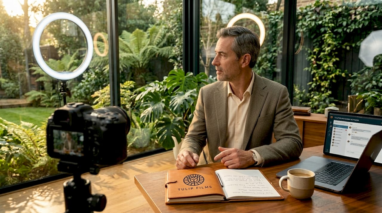 Professional recording alumni video interview