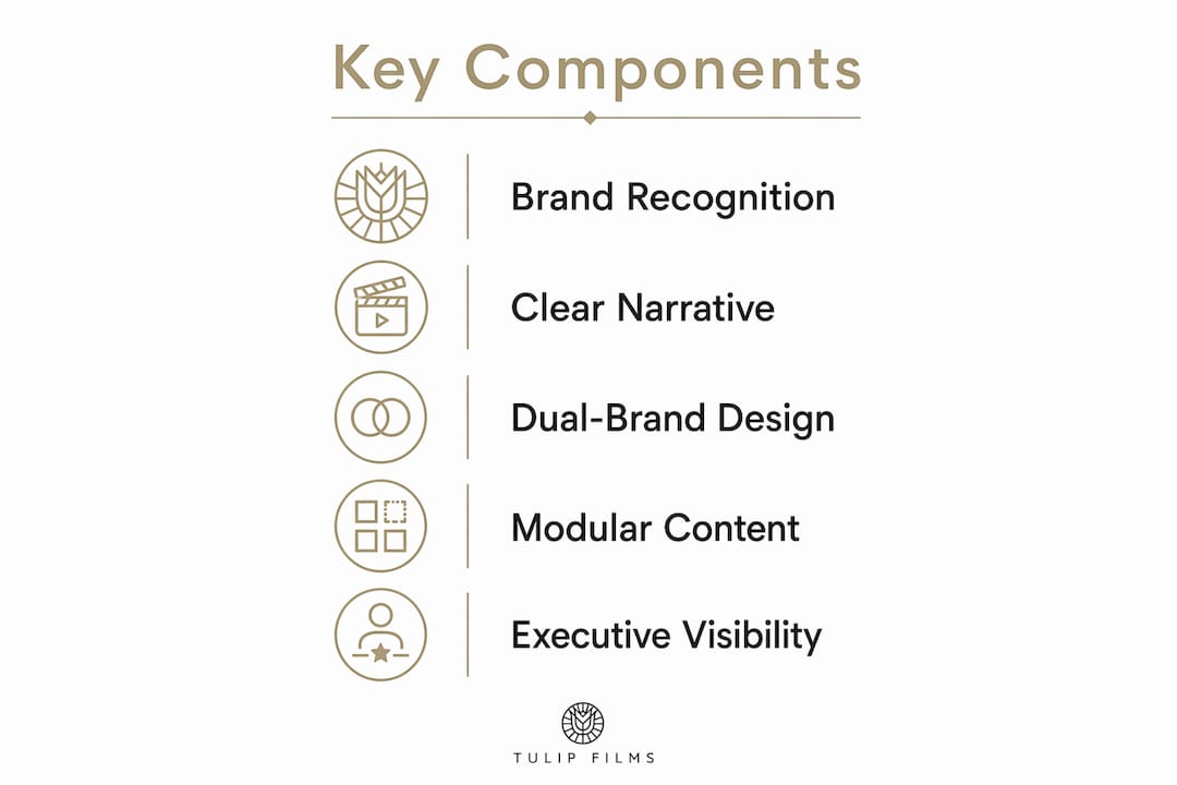 Infographic showing key components of partnership films