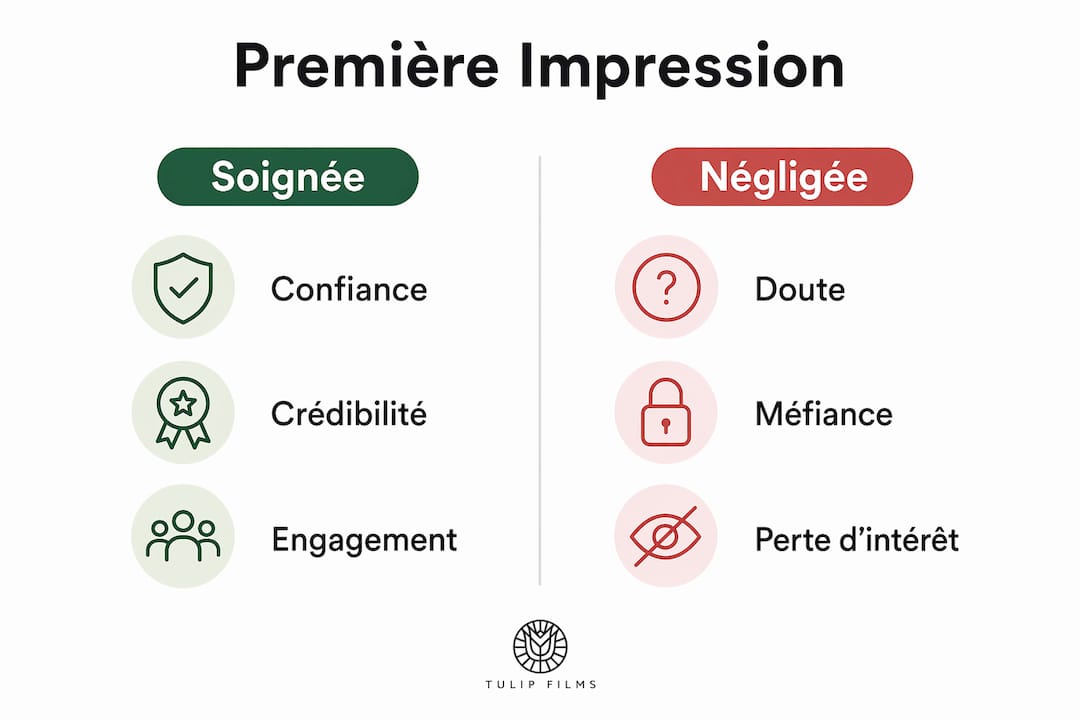 Infographie : l’impact d’une apparence soignée ou négligée sur la première impression