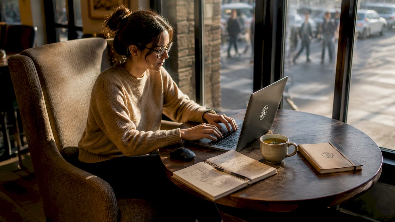 Agent editing property video on desktop