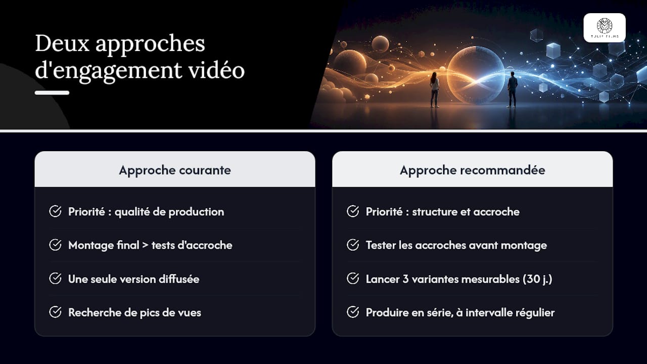 Ce que la plupart des équipes marketing se trompent sur l'engagement vidéo — overview diagram