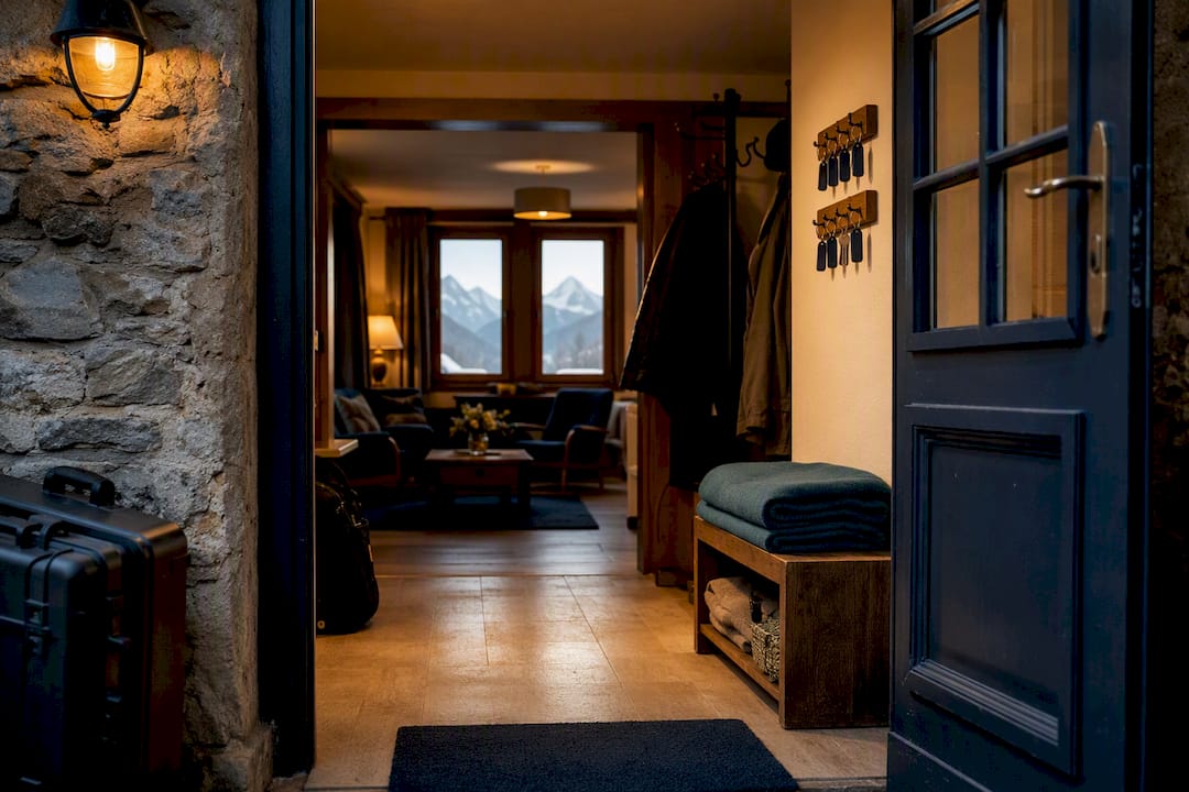 Alpine guesthouse prepared for film crew lodging