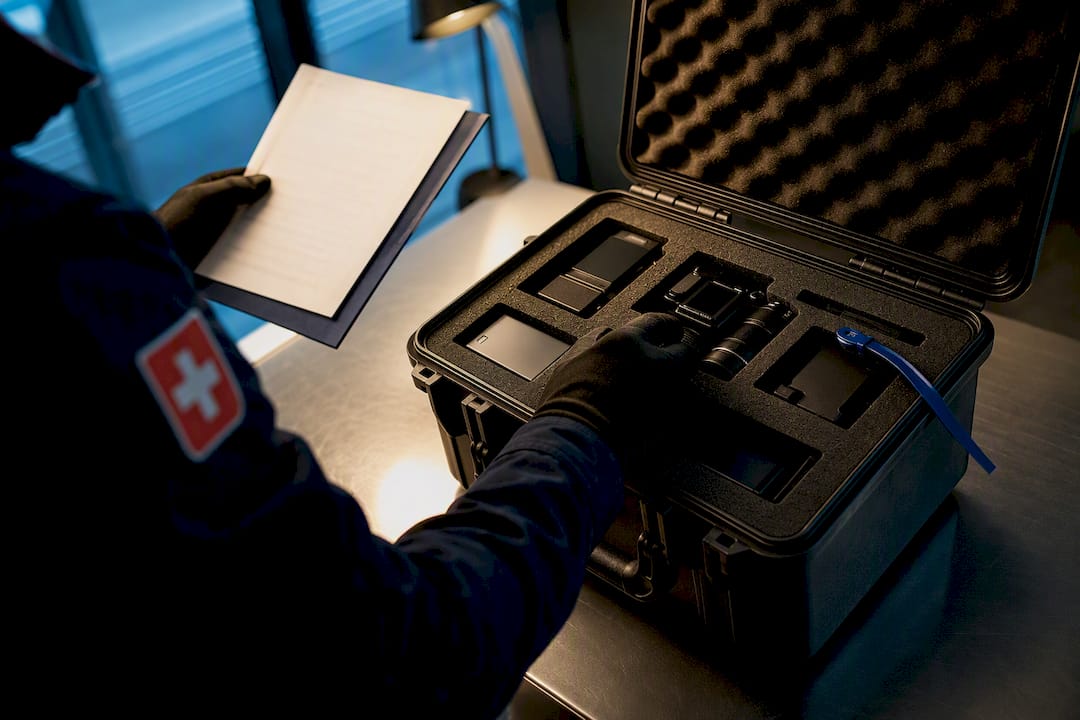Swiss customs inspection of production equipment