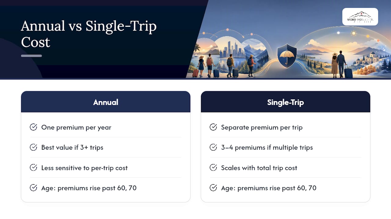 Annual versus single-trip insurance cost comparison