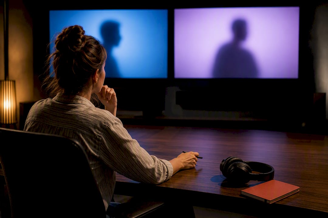 Productrice comparant deux versions personnalisées d'une vidéo