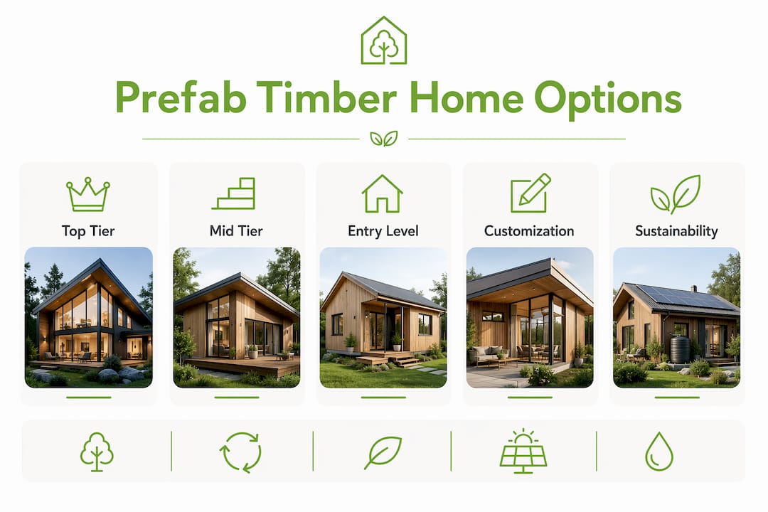 Infographic ranking prefab timber home options