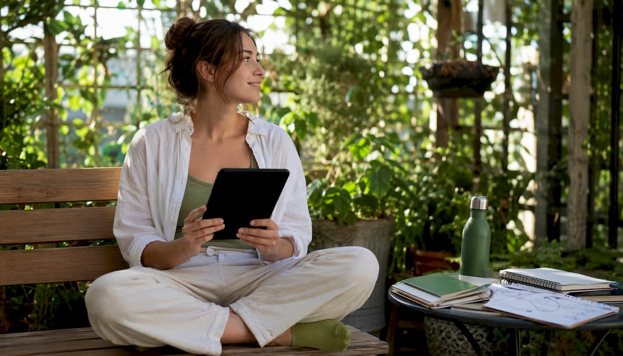 Woman contemplating right-sizing lifestyle shift