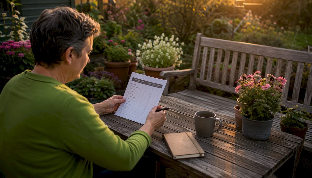 Person reviewing tiny home versus renting costs