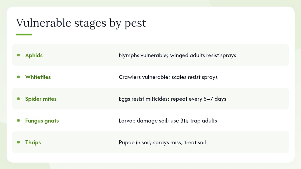 Pest life cycles and why timing your controls around them matters — overview diagram