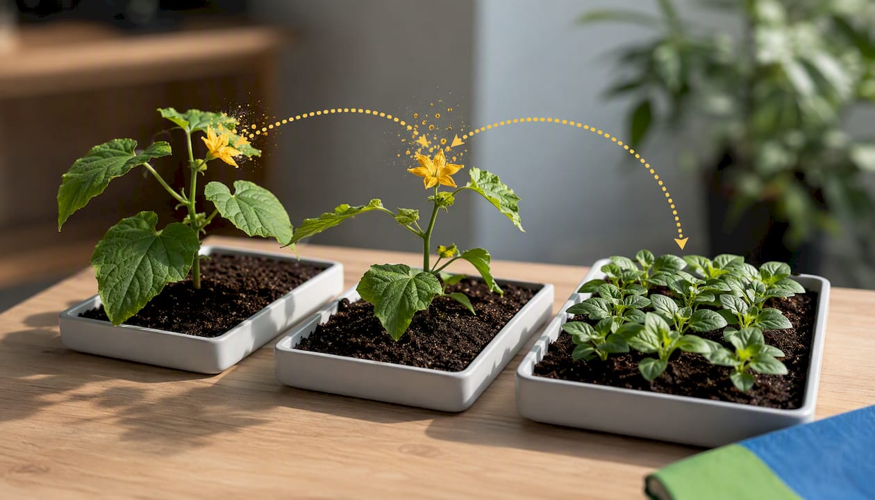 Illustration of controlled plant hybrid crossing