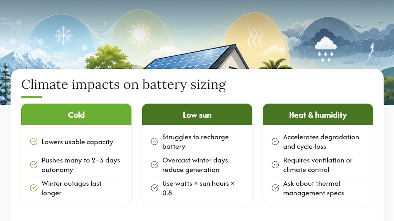 Does Your Climate Actually Change How Big a Battery You Need? — overview diagram
