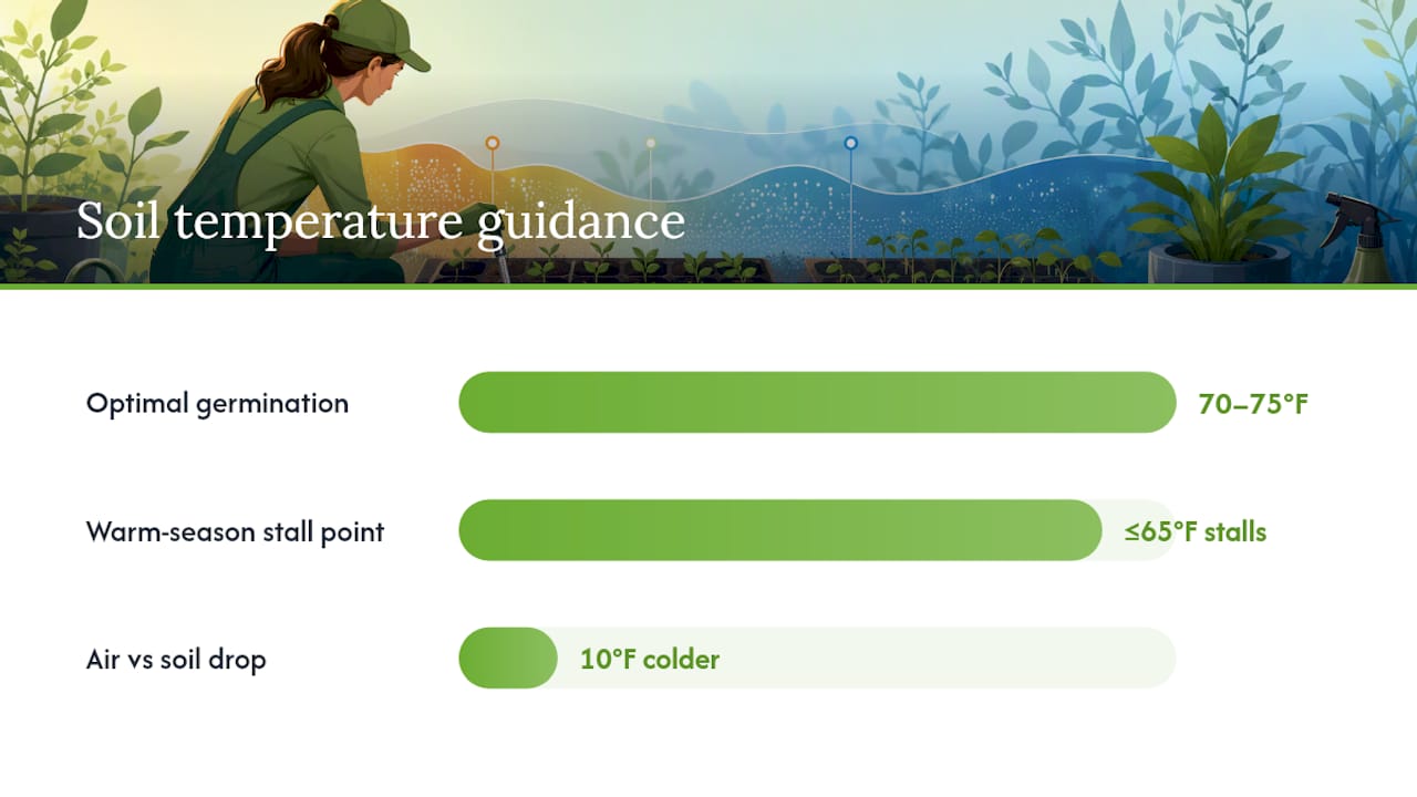 Seed germination soil temperature ranges