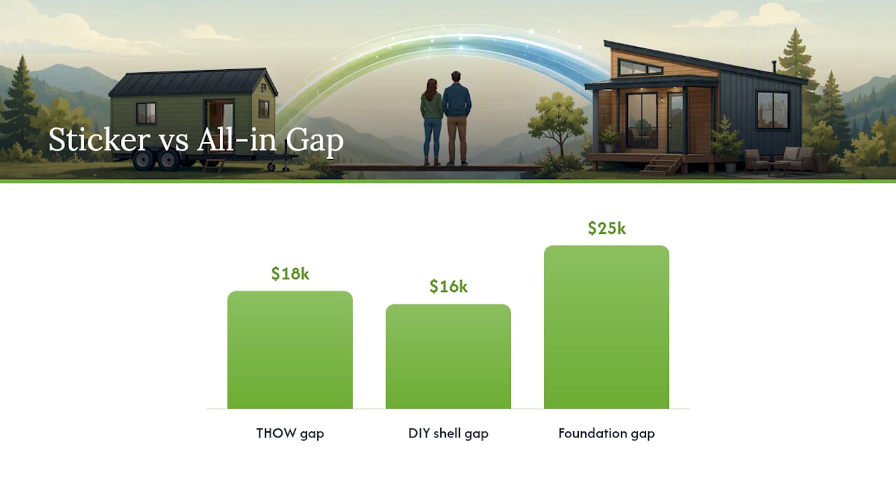 Quoted versus all-in tiny house costs