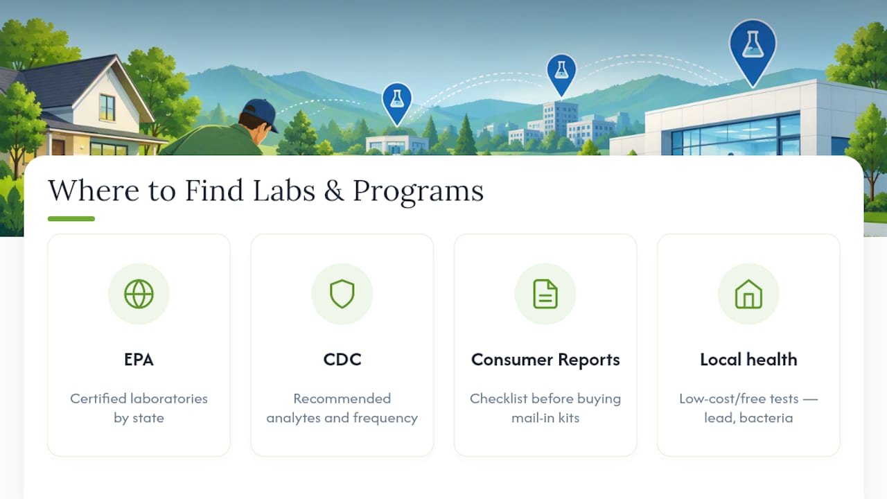 Where to Find Certified Labs and Testing Programs — overview diagram