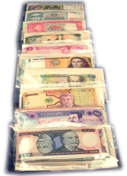 10 Billetes mundiales diferentes