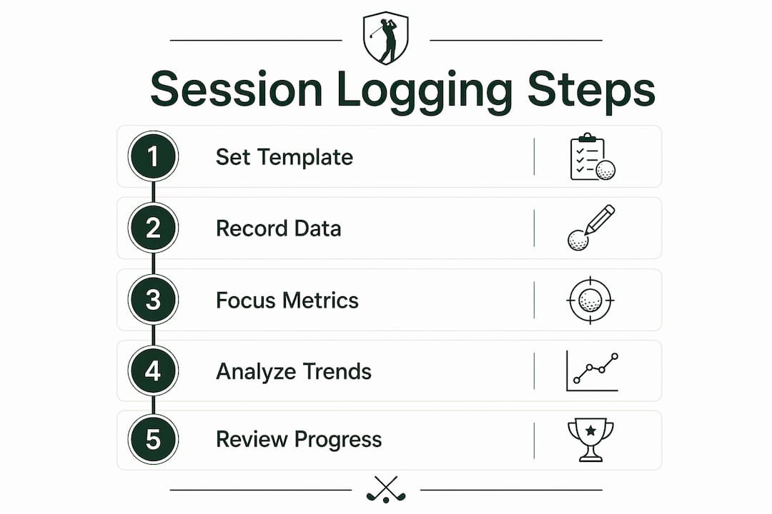 Infographic outlining steps for effective session logging and analysis