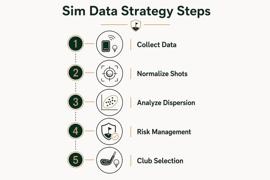 Infographic illustrating sim data strategy steps