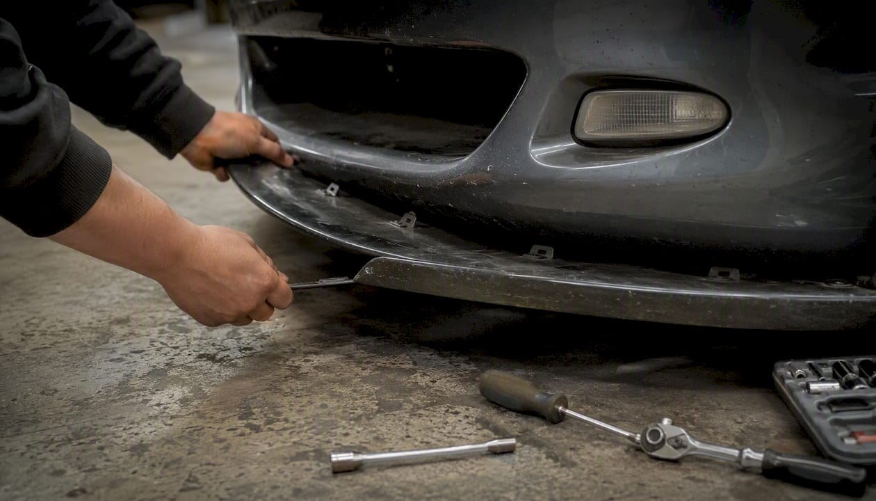 NB Mazdaspeed air dam removal for splitter