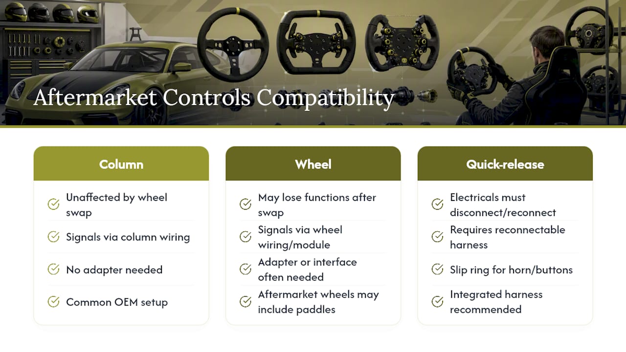 Will Aftermarket Buttons and Paddle Shifters Still Work? — overview diagram