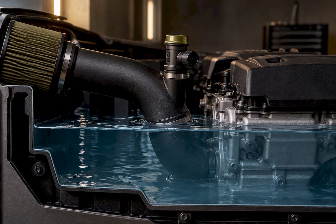 Bypass valve positioned above waterline
