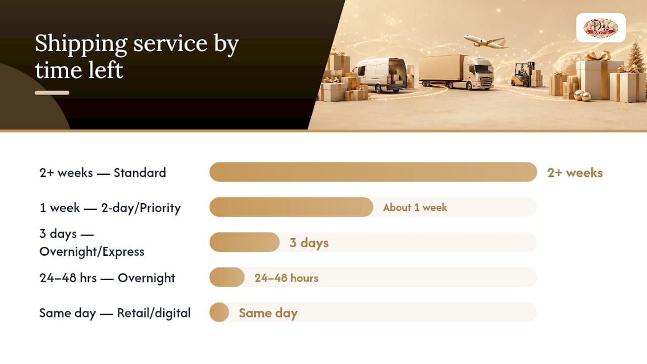 How do you pick the right shipping service based on your timeline? — overview diagram