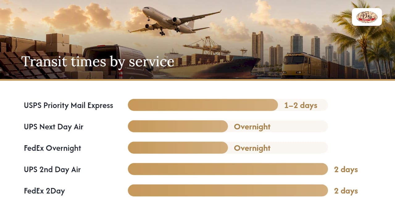 Which carrier and service to pick for Miami shipments — overview diagram