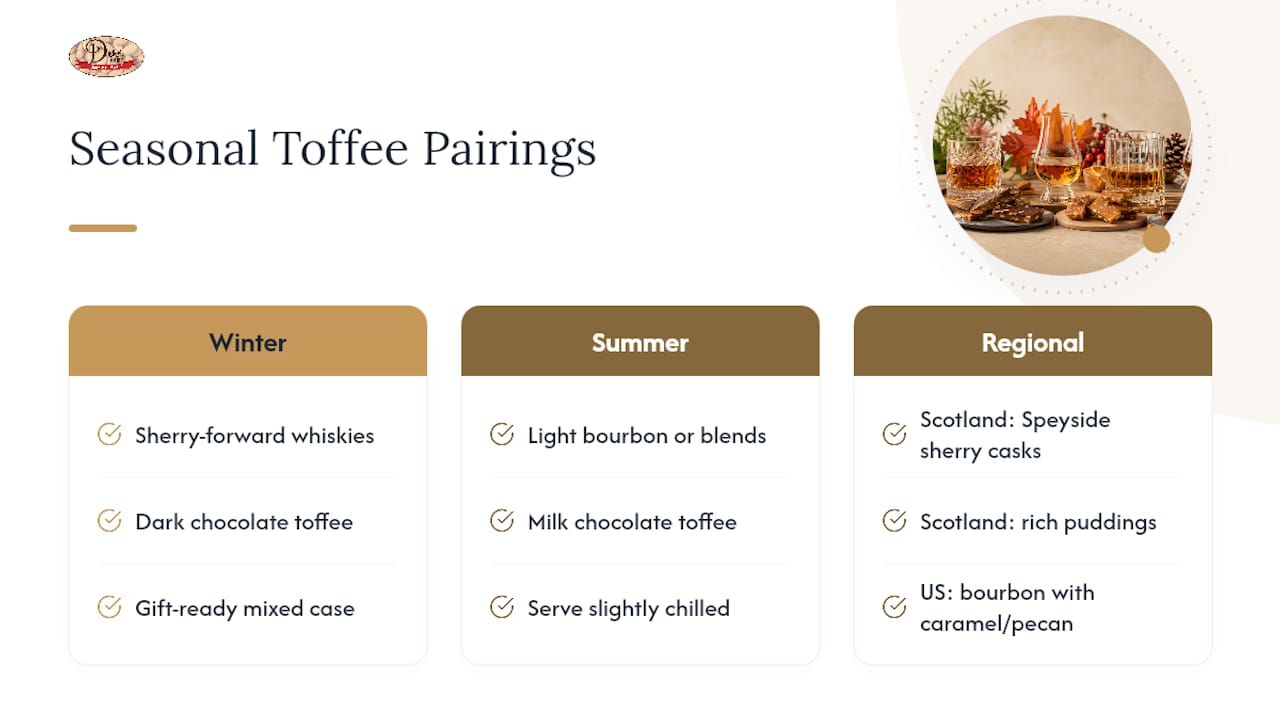 Seasonal Twists on Toffee Whiskey Pairings — overview diagram