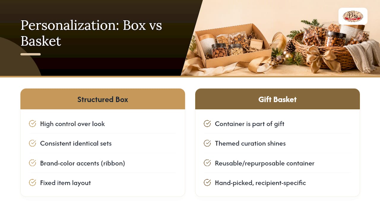 Customization and Personalization Options for Boxes and Baskets — overview diagram