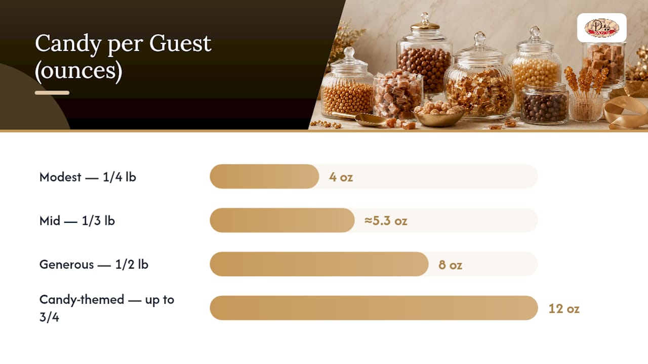Candy Per Guest: Ounces, Pounds, and Quick Conversions — overview diagram