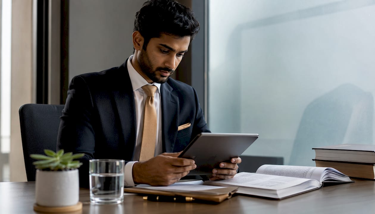 Attorney preparing wet reckless defense at desk