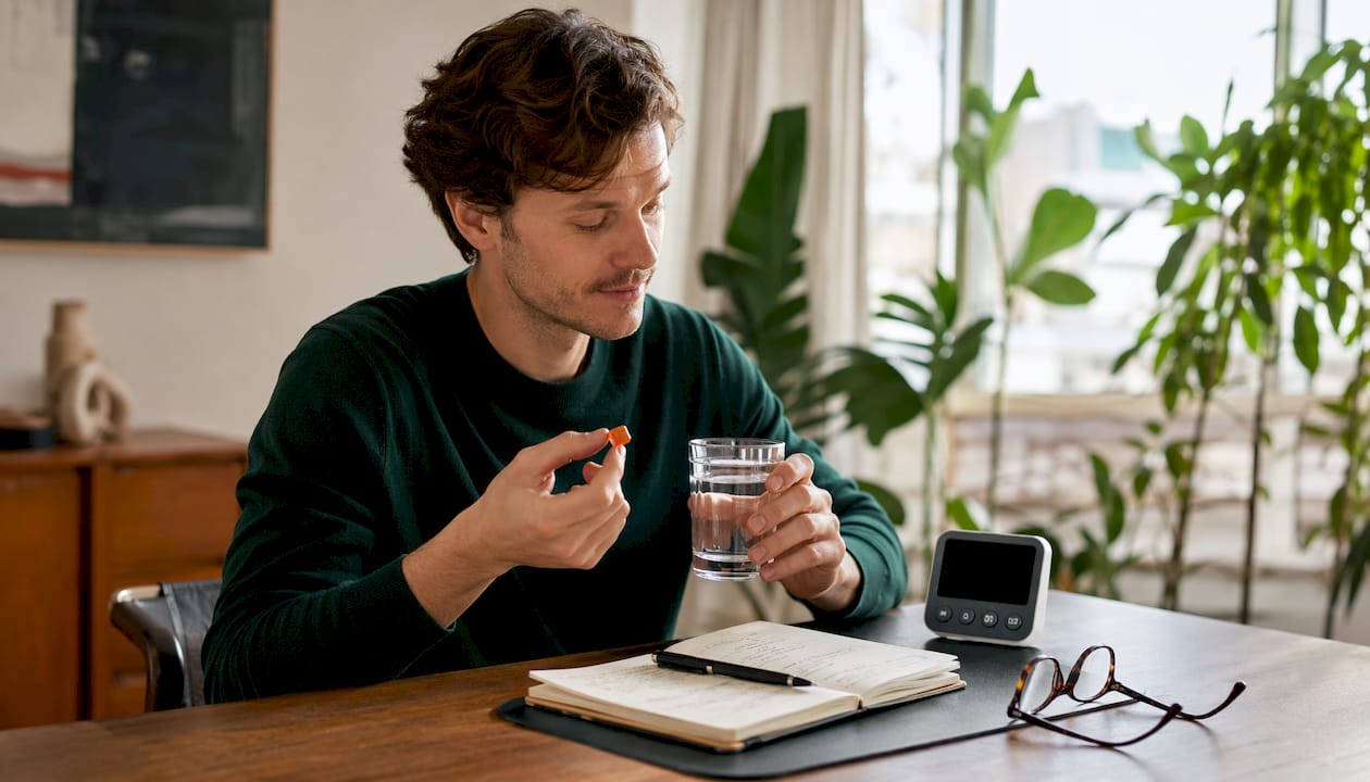 Person preparing to safely consume edible gummy