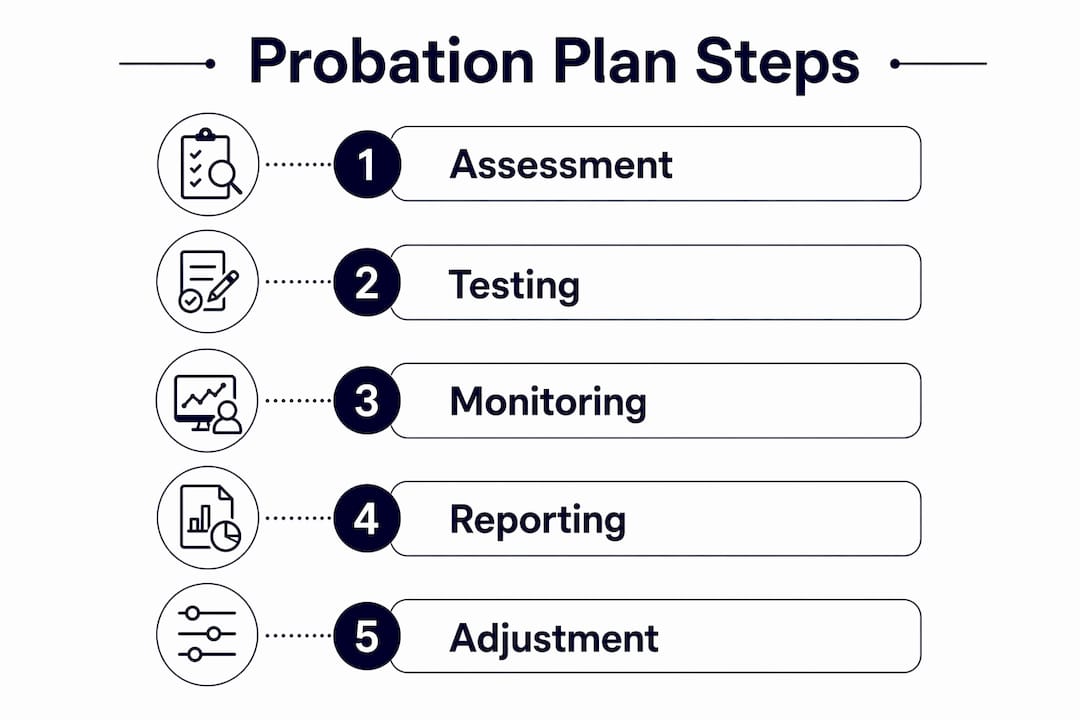 Infographic showing private probation plan process