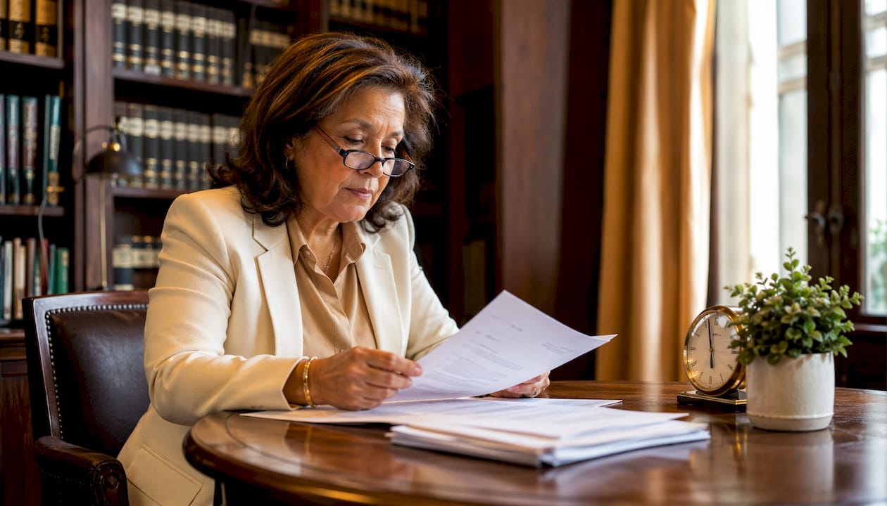Experienced law enforcement expert reviewing credentials