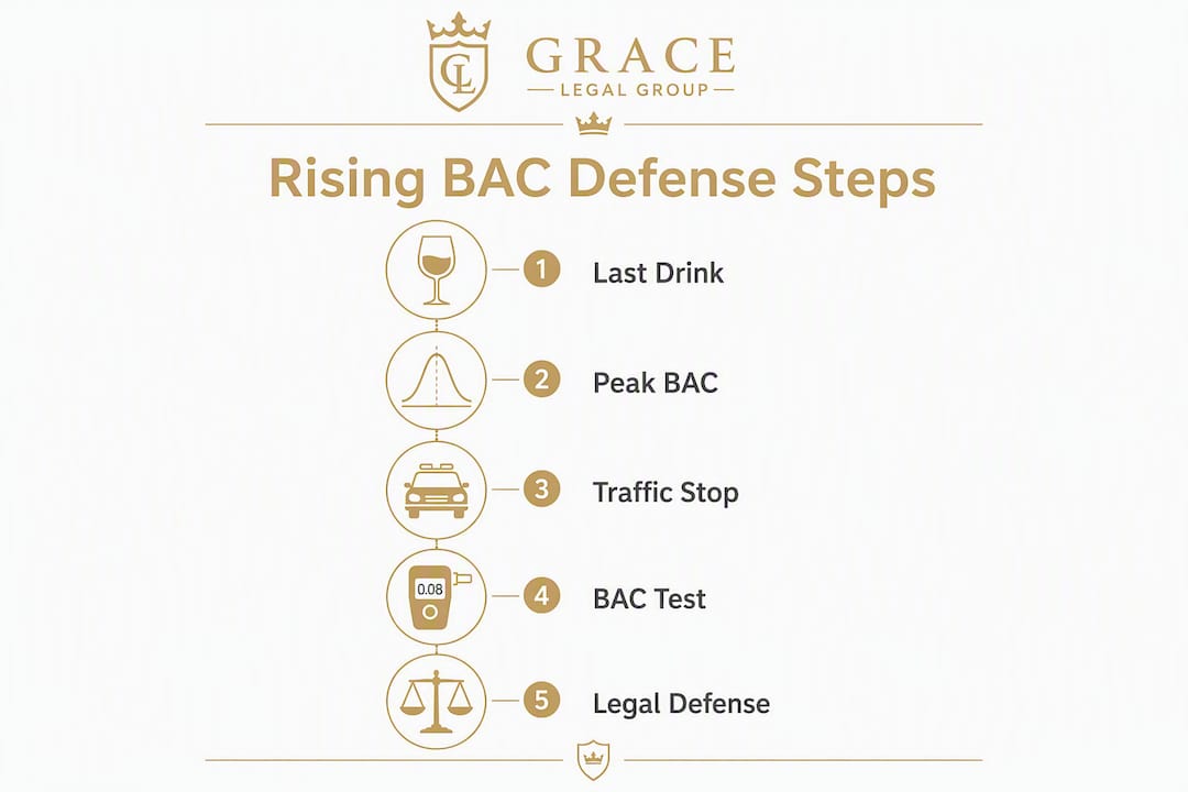 Infographic showing steps in rising BAC defense process