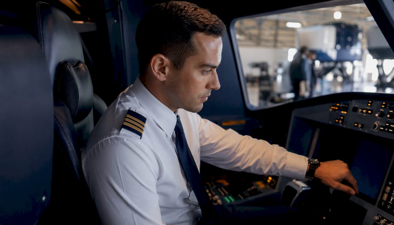 Flight simulator rental facility with Airbus A320 units