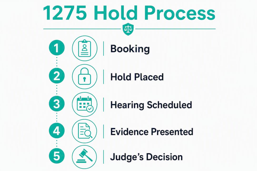 Infographic illustrating the 1275 hold process steps
