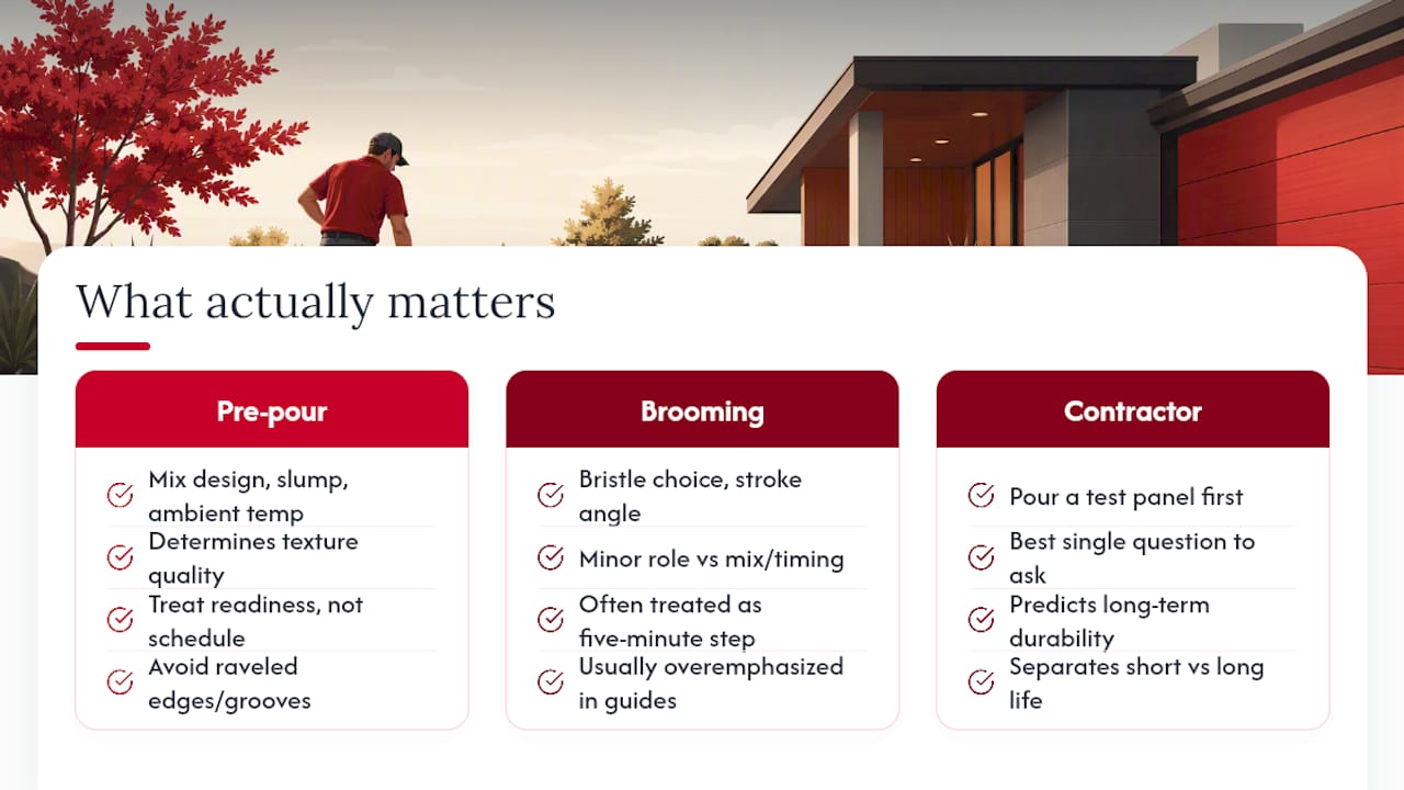 Why Most Broom Finish Advice Skips the Part That Actually Matters — overview diagram