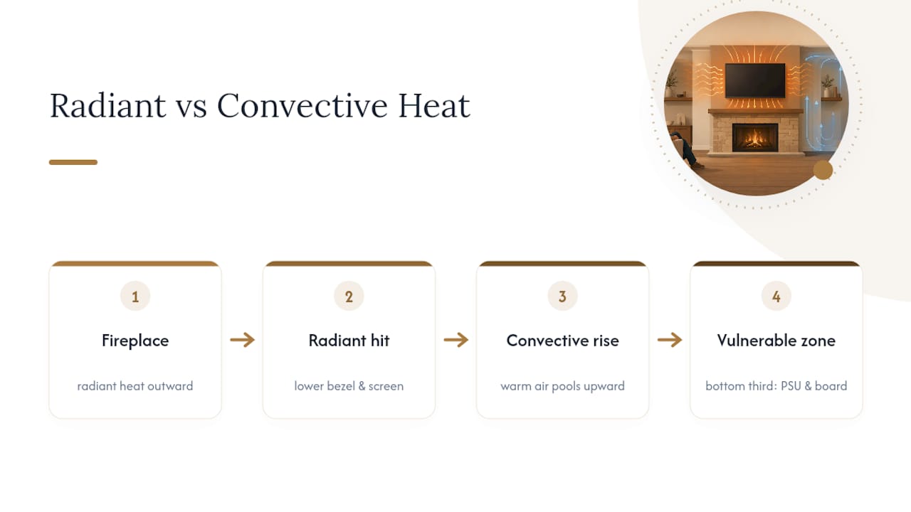 Radiant and convective heat paths