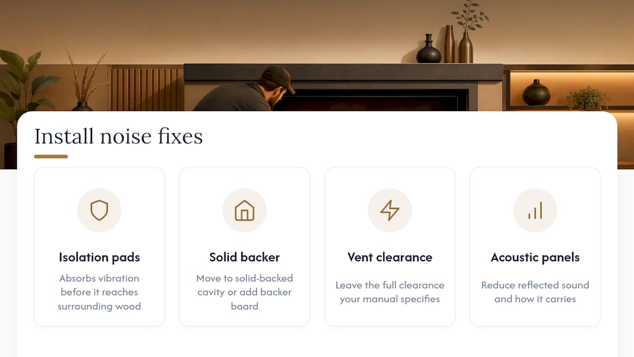 Four electric fireplace noise reduction measures