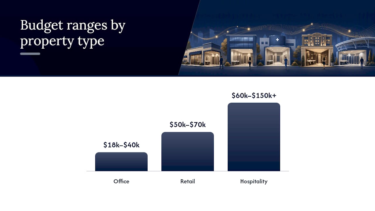 Commercial bathroom budgets by property type