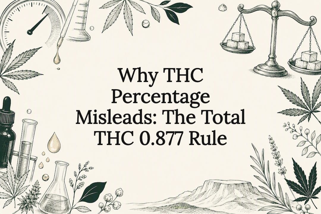 Why THC Percentage Misleads: The Total THC 0.877 Rule