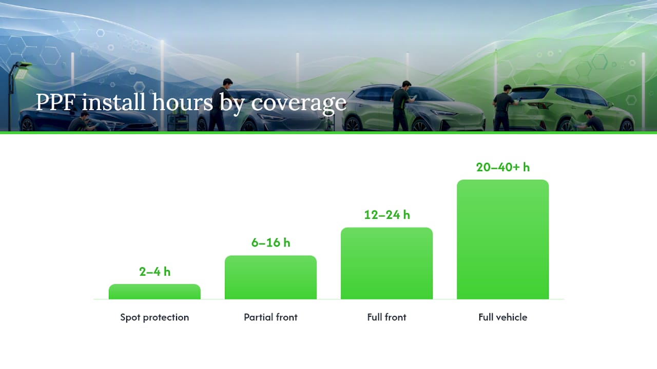 How Long Does PPF Take by Coverage Type? — overview diagram
