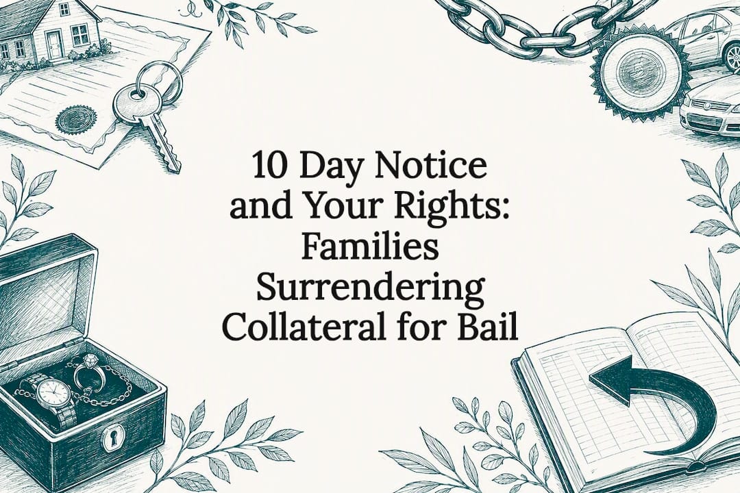 10 Day Notice and Your Rights: Families Surrendering Collateral for Bail