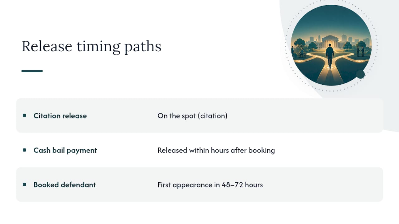 Comparison of release timing paths
