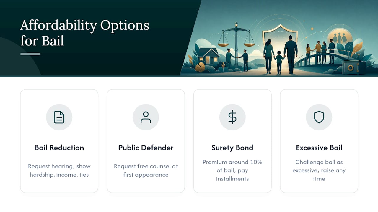 Options for handling unaffordable bail