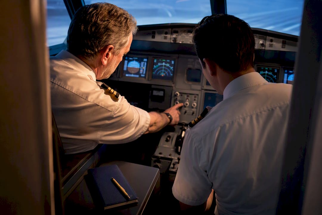 Instructor briefing pilot on variant cockpit differences