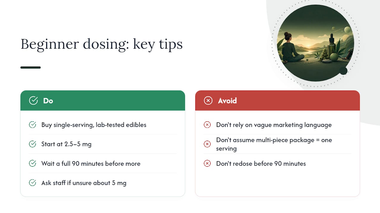 Say Less's Take on Beginner Dosing — overview diagram