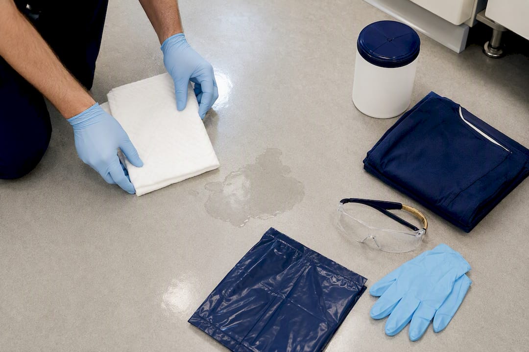 PPE and absorbent materials for spill response